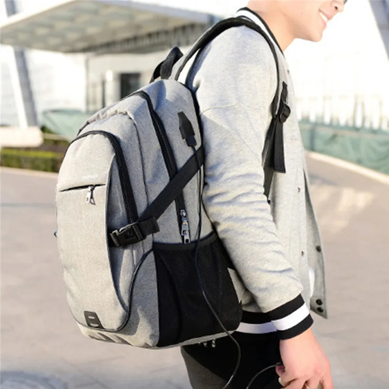 LOOZYKIT Male Backpack Bag Brand 15.6 Inch Laptop Notebook Mochila For Men Waterproof Back Pack Bag School Backpack 32*18*48CM