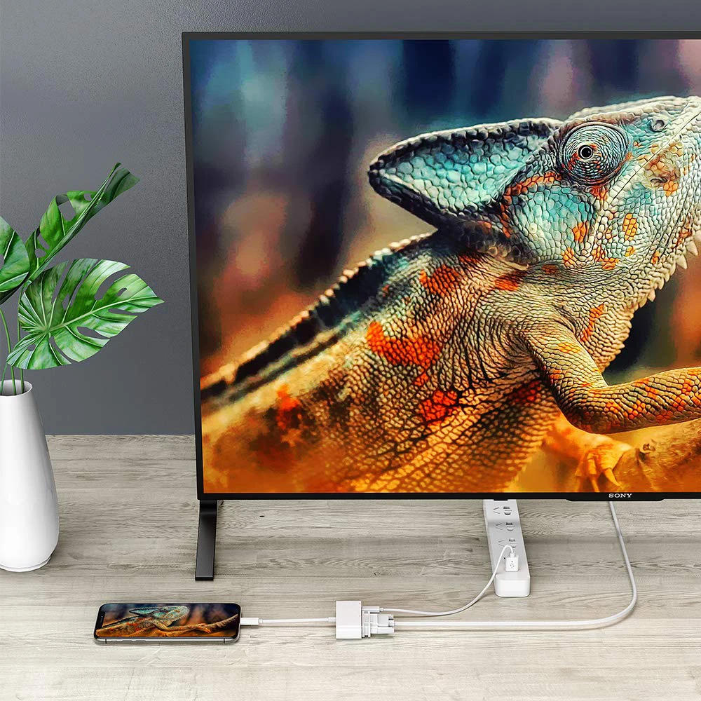 RayCue VGA видео адаптер совместим с телефоном/Pad, VGA видео кабель адаптер с зарядным портом Замена для телефона и планшета, штекер