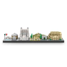 

MOC Architecture Edifice Roman Skyline Building Blocks Kit Rome Town Street Back To Future View Bricks Toys For Children Gifts