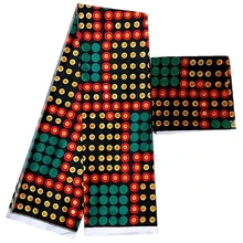 Шелка из вощенной ткани Новинка, африканская, вощеная с шифоновыми африканская шелковая ткань для платья 4+ 2 м