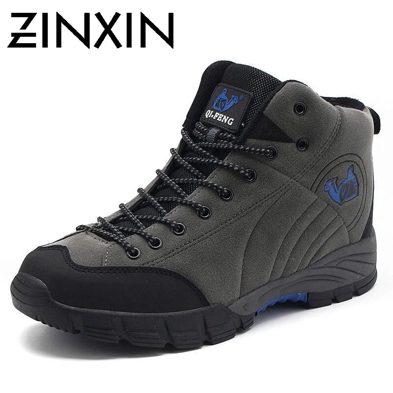 

ZINXINMen Hiking Shoes Waterproof Leather Shoes Climbing & Fishing Shoes New Outdoor Shoes Men High Top Winter Boots Trekking Sn