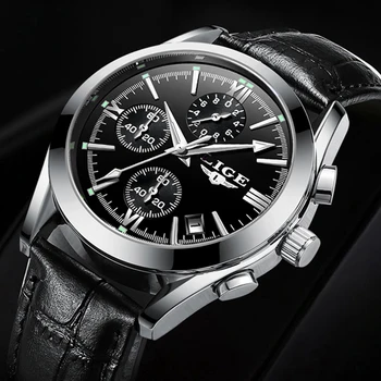 

Gentleman Style Men Watch Top Brand Luxury Fashion Casual Leather Strap Quartz Watches Date Male Wristwatches Clock Montre Homme