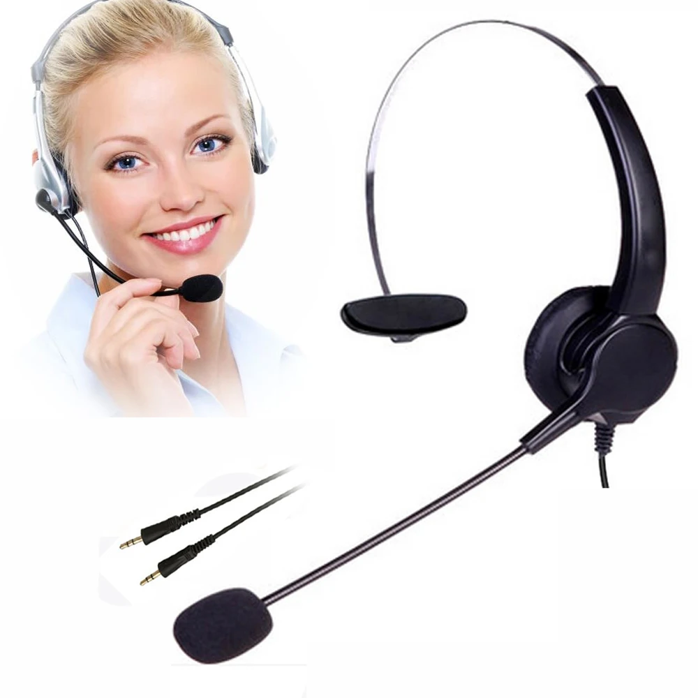 Corded PC headset 3 5mm with microphone PC Headphones Noise Cancelling Mic Skype Headset for Business on Computer PC Laptop