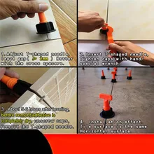 50 шт. Пластиковые Плоские керамические выравниватели напольные стены строительные инструменты многоразовые плитки выравнивания системы наборы DIN889