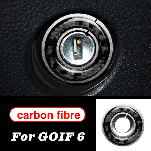 Ring of fire C Для volkswagen golf 6 gti R MK6 аксессуары LHD RHD автомобильный Стайлинг углеродное волокно рулевое колесо Шестерня двери панели внутренние наклейки - Название цвета: Ring of fire C