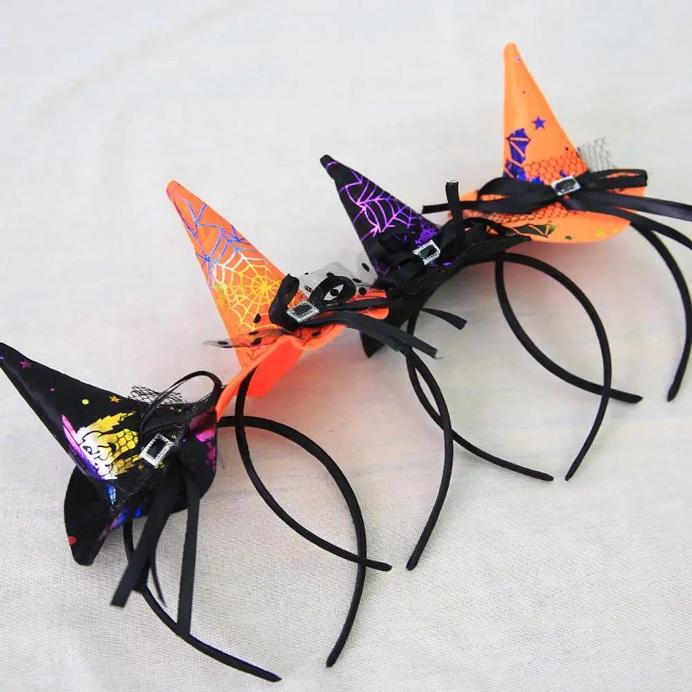 

New Cool Cloth Hairband Witch Hat Knot Hairband Headpiece Halloween Cosplay Costumes Props Party Decoration Supplies
