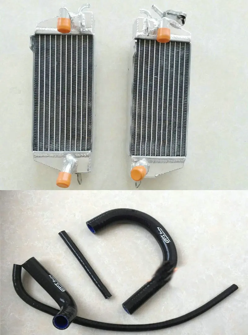 Radiator BLACK Hose Алюминиевый радиатор+ силиконовый шланг для 1987 1988 Husqvarna WRK125 WMX125 WRK WMX 125 87 88 комплект Винтаж Ahrma vmx - Цвет: Radiator BLACK Hose