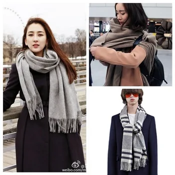 

Women Scarf Winter Plaid Scarf Triangle Warm Cashmere Scarves Female Shawls 2020 New
