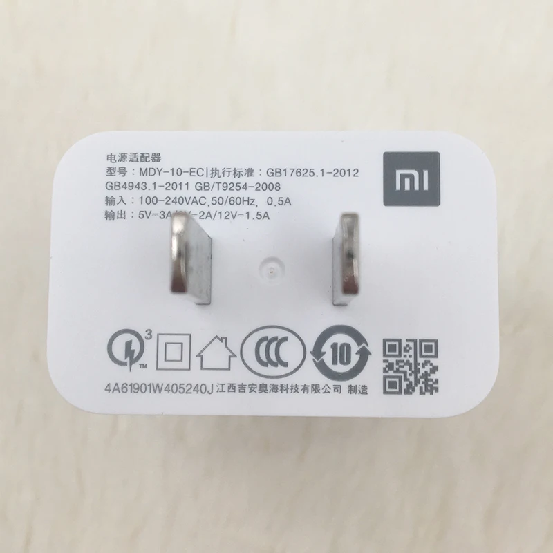 XIAOMI 18 Вт QC3.0 США ЕС быстрое зарядное устройство адаптер быстрой зарядки Micro / USB C
