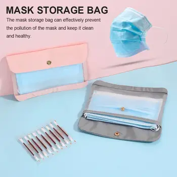 

Clear Mask Storage Box Mask Packaging Case Moisture-proof Dustproof Portable Plastic Rectangular Storage Bag Disposable Mask Box