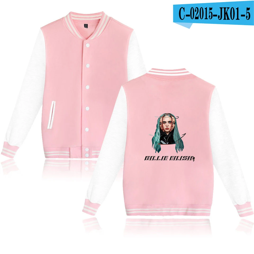 picture color Billie Eilish 2D принт певица новая хип поп Harajuku бейсбольная куртка Горячая Распродажа бейсбольная куртка Высокое качество Мужская/женская одежда - Цвет: picture color