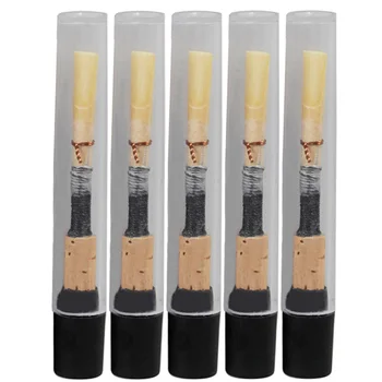 

5PC Oboe Reeds, Medium Soft Handmade Oboe Reeds Musical Instrument Part with Plastic Box