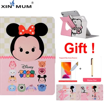 

Cute Hello Kitty rabbit Stand Magnetic Smart Tablet Case Cover For Apple iPad mini 1 2 3 4 Girl Kids Gift Tempered Glass Film