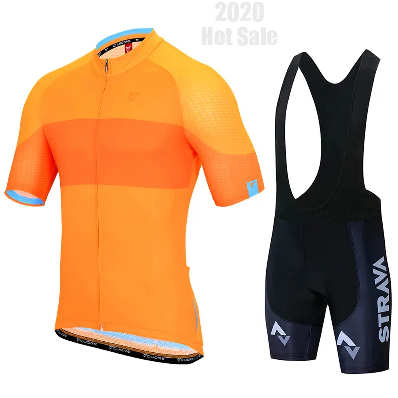 2020 Pro team STRAVA комплект летней одежды для велоспорта MTB велосипедная одежда Джерси