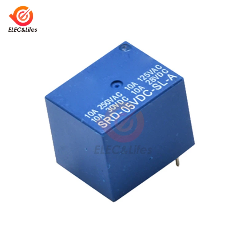 5 шт 5В реле постоянного тока SRD 05VDC SL A 12VDC 24VDC 48VDC 5V 12V 24V 48V 10A 250VAC PCB 4PIN T73|Реле| |