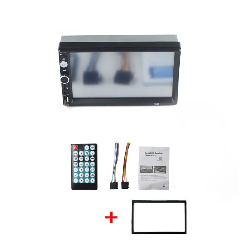 2 Din стерео " hd-навигатор для автомобиля Bluetooth FM аудио MP5 плеер 2Din авто радио Поддержка камеры заднего вида 7018B радио автомобиля - Цвет: with frame