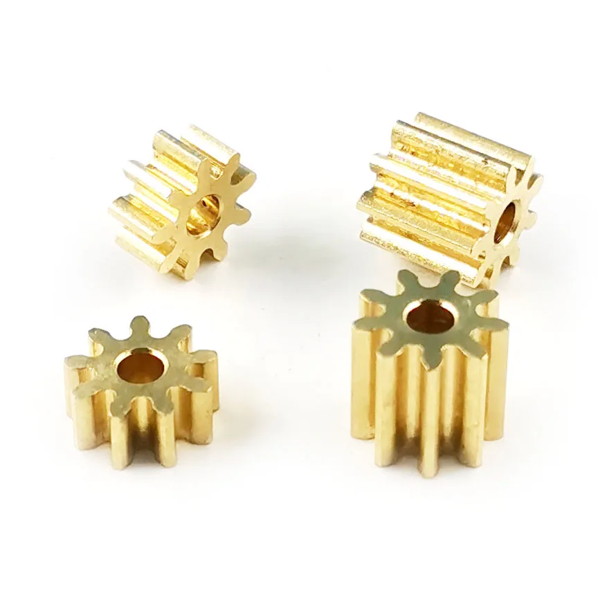 92A 0.6M Brass Pinion 0.6 Modulus 9 Teeth Holes 1.98mm Tooth Thickness 6mm Copper Gear Small Modulus Gears afbeelding