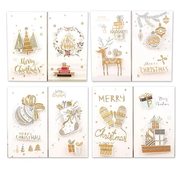 

8PCS Cartoon Thank You Cards Christmas Envelope Greeting Card Student Creative Confession Message Invitation Christmas Gift