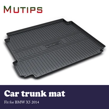 

Mutips 1Set Car Cargo rear trunk mat For BMW X5 F15 2014 Accessories Waterproof carpet Anti-slip mat Boot Liner Tray Car-styling