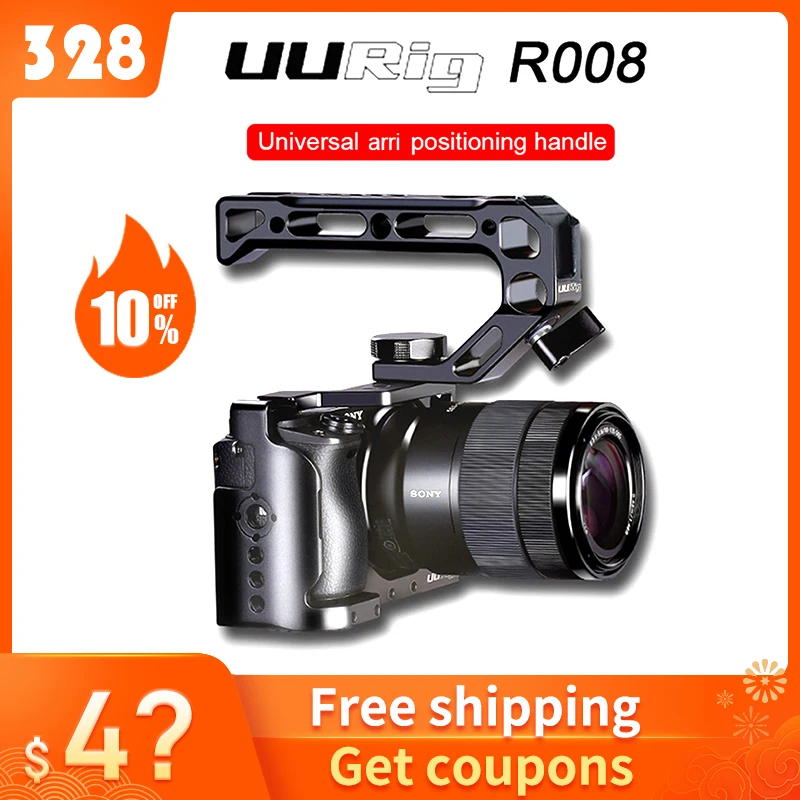 UURig клетка для камеры Sony A6400 Vlog корпус ручка видео с деревянной ручкой/Arri