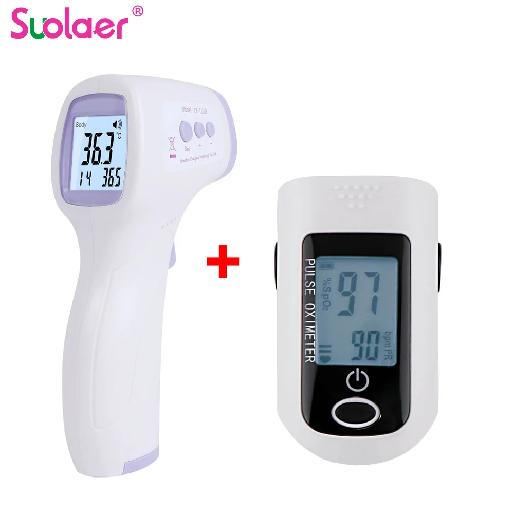 Portable Mini Blood Oxygen Saturation Test Oximeter Non-contact Infrared Ear Heating Household Children Thermometer | - Цена: 489,91 - 1 076,13 руб.