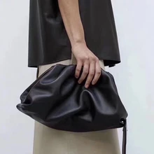 Кожаная сумка-конверт, роскошные сумки, женские сумки, дизайнерские объемные, округлые формы, кошельки и сумочки, клатчи