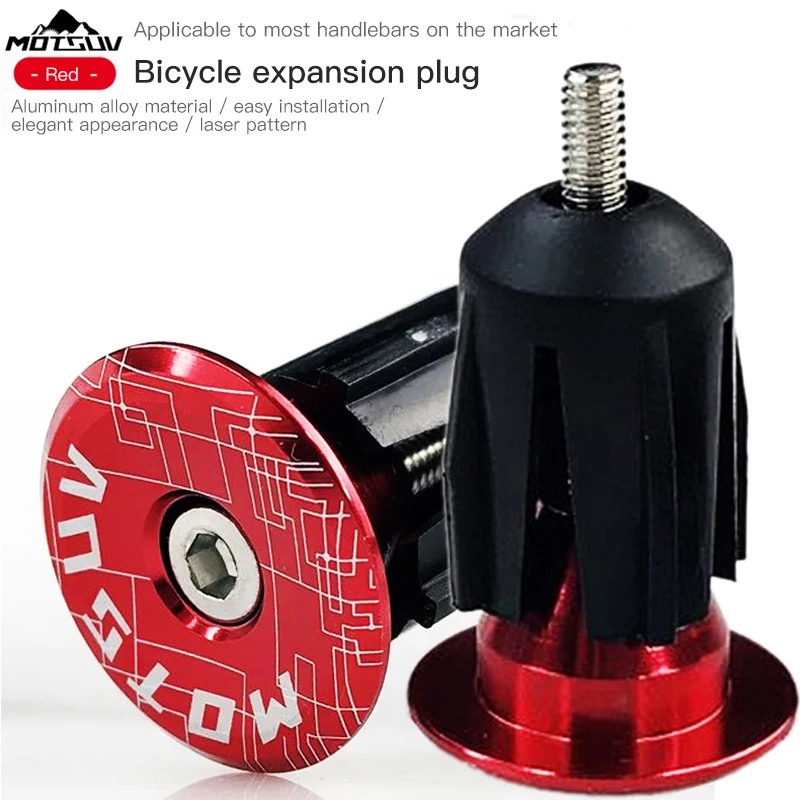 Bike Handlebar Grips End Caps Aluminium Alloy 1 Pair For Bicycle