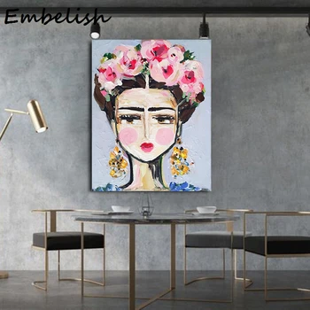 

1 Pieces Impressionist Abstract Woman Portrait Wall Posters For Living Room Modern Home Decor Pictures Bedroom Canvas Paintings