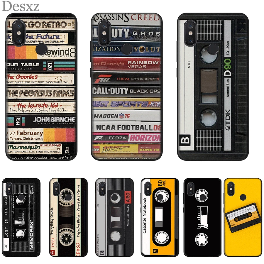 Мобильный Силиконовый чехол для телефона Xiaomi Redmi Note 4 4X5 6 7 8 Pro 5A Prime Cover CASSETTE Bag Shell |