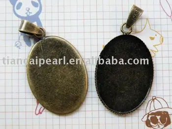 

18x25mm Cameo Setting Pendants Base Blank Antique brass bronze Jewelry Findings Accessories Fittings Components