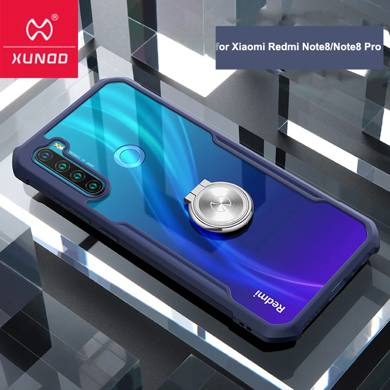 Для Xiaomi Redmi Note 8 Pro кольцевой чехол для телефона Hot XUNDD подушки безопасности противоударный прозрачный PC задняя крышка для Redmi Note8 чехол Funda