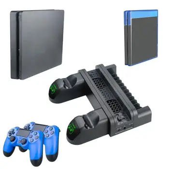 

2020 Charger Stand PS4 New PS4 Slim Pro Multi-function Handle Double Charging Host Cooling Rack Game Controller Charger