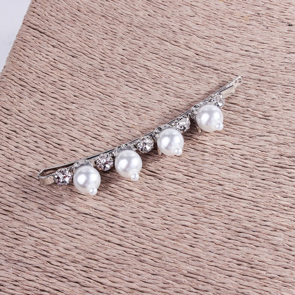 

Net Red Pearl Barrettes Douyin Large Pearl Hair Clip Delicacy GIRL'S Series Korean-style Long Clip Bang Clip