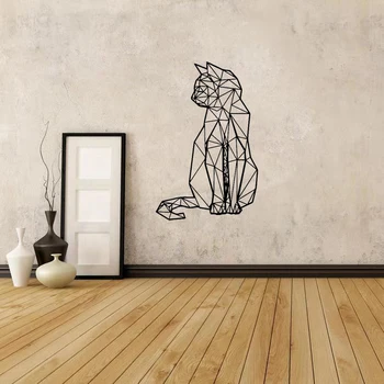 

New Cat Geometry Wall Sticker Wall Decal Stickers Home Decor For Baby's Room Decoration Vinyl Wall Decals