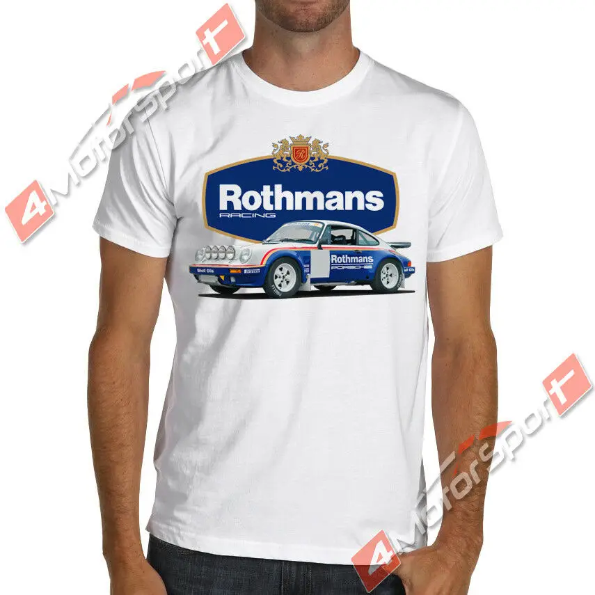 

911 Turbo Rothmans Rally Racing Soft Cotton T-Shirt Ruf Group B Wrc Unisex Racing Tee Size S-3Xl