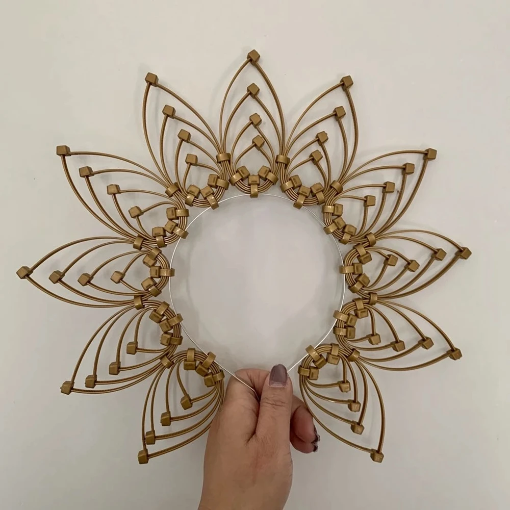 Gold Sunburst Halo Crown Goddess Headband Women Photo Shoot Studio Accessories Young Girl Photography Props Hair Festival Party