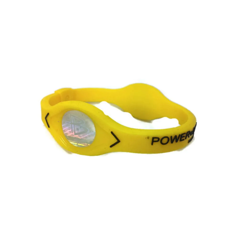 Отрицательно заряженный Ион силиконовый силовой ионовый браслет спортивные наручные браслеты терапия баланс эластичность хорошая мода магнитный прочный - Цвет: Yellow