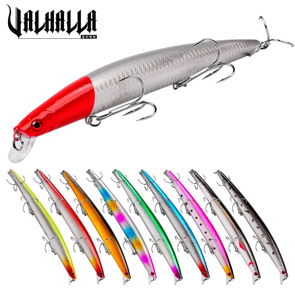 

VALHALLA 10Pcs/Lot Fishing Lure 0.86oz-24.5g Floating Wobbler Minnow Crankbait 18.5cm-7.28" Bass Trolling Artificial Bait Tackle
