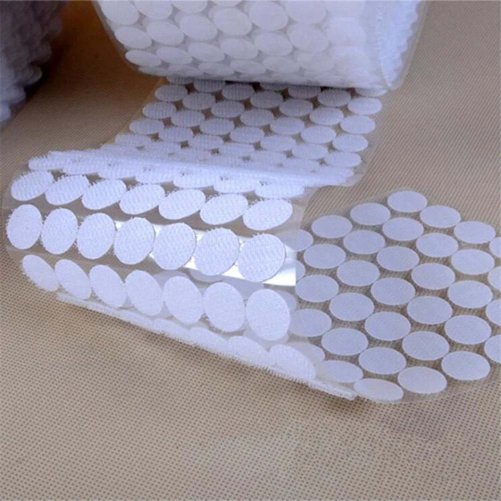 250 pairs of 20mm diameter nylon tape hook and loop dot stickers tape cloth tape strong tape shaping belt