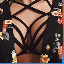 Новинка, женский сексуальный бандажный бюстгальтер, нижнее белье, без спинки, бюстгальтеры, эротические, с вырезами, на бретельках, пуш-ап, перекрестный бюстгальтер, женские топы, клубная одежда