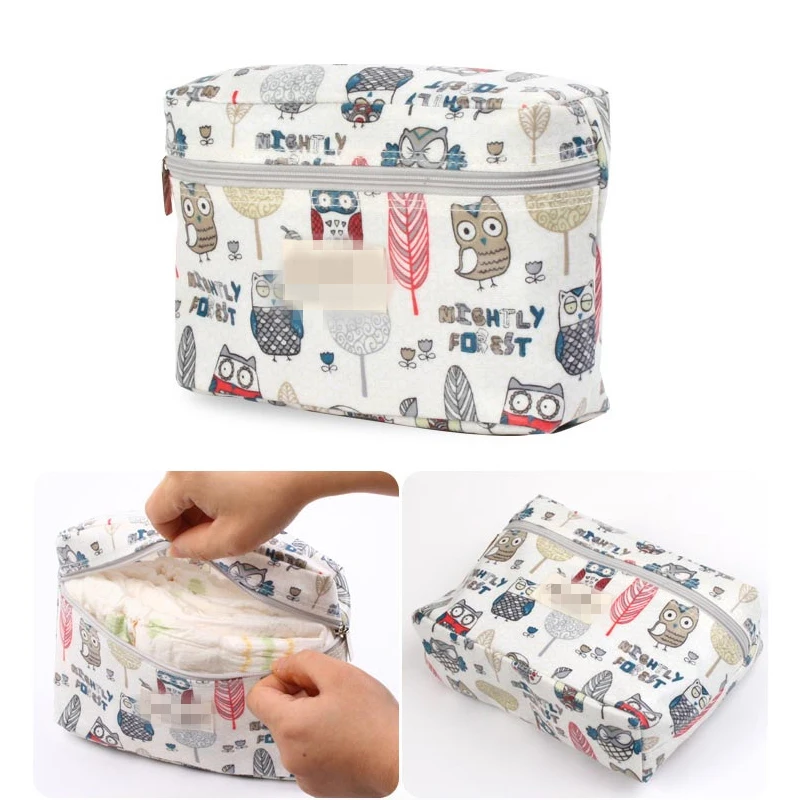 

2019 New cartoon diaper bag portable diaper storage bag travel portable diaper finishing bag storage bag Mummy bag