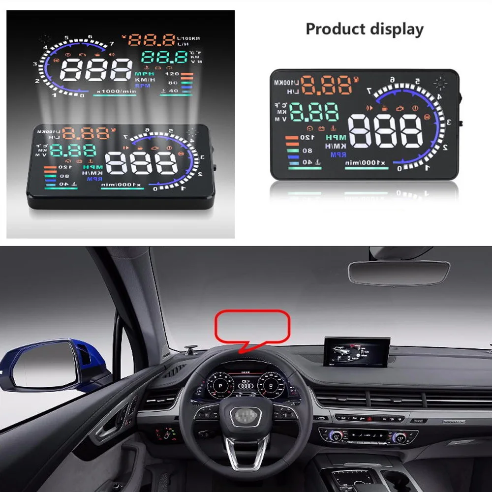 Автомобильный HUD Дисплей для Audi A3 A4 A5 A6 A7 2015 2016 аксессуары безопасного вождения
