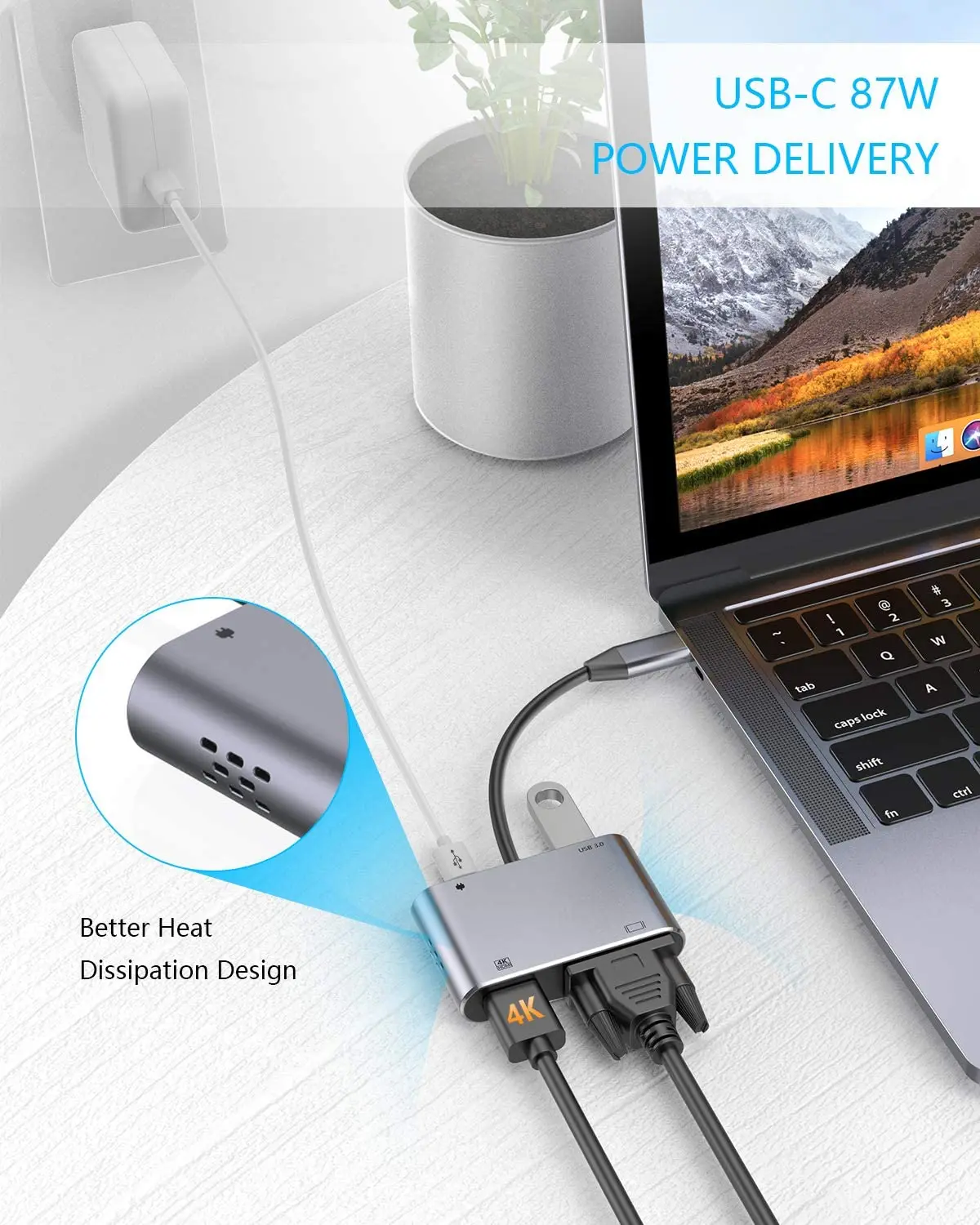 tipo c para Daul Adaptador para Macbook Hdmi-compatível com 4k pd Hub Nintendo Samsung s9 Dex Huawei P20 Xioami 10 tv Vga Usb c 3.0 87w 20 vga usb c 3.0 87w pd hub