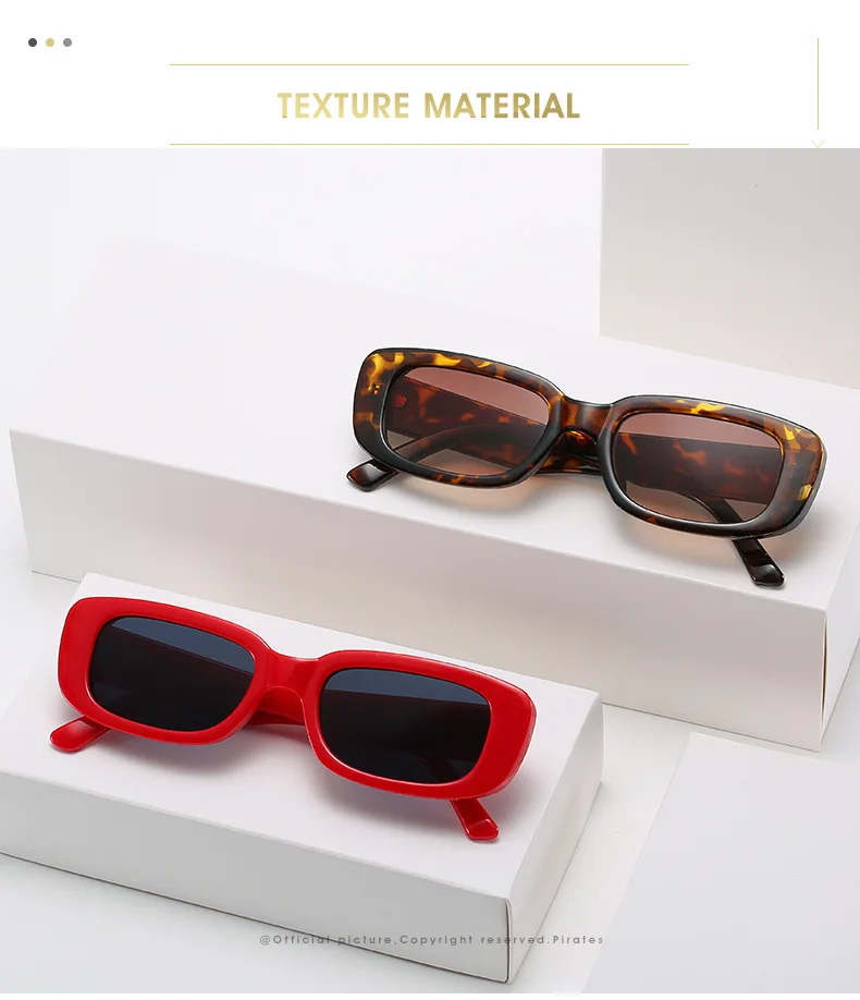 Classic Vintage Rectangle Sunglasses Women Brand Design Clear Blue Pink Green Lens Sun Glasses Female  Eyewear UV400_voghion.com