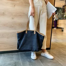 Модная Ковбойская Сумка-тоут, ковбойская ткань, большая сумка на плечо, Большая вместительная сумка, Ретро сумка для покупок