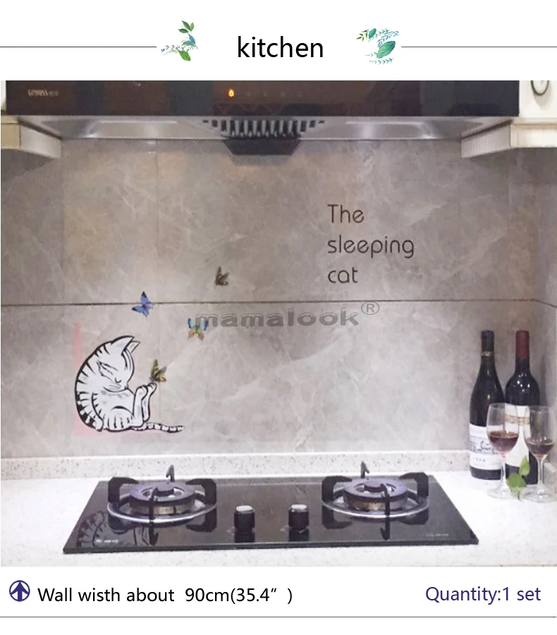 Self adhesive kitchen wallpaper aluminum foil, kitchen and cupboard stickers, oil proof waterproof cartoon wall sticker Self adhesive kitchen wallpaper aluminum foil, kitchen and cupboard stickers, oil proof waterproof cartoon wall sticker