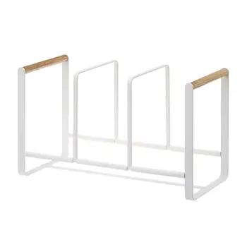 

1PC Plate Holder Kitchen Drain Rack Iron 3 Grid Household Cooking Utensil Bowl Dish Lid Rack Holder for Home