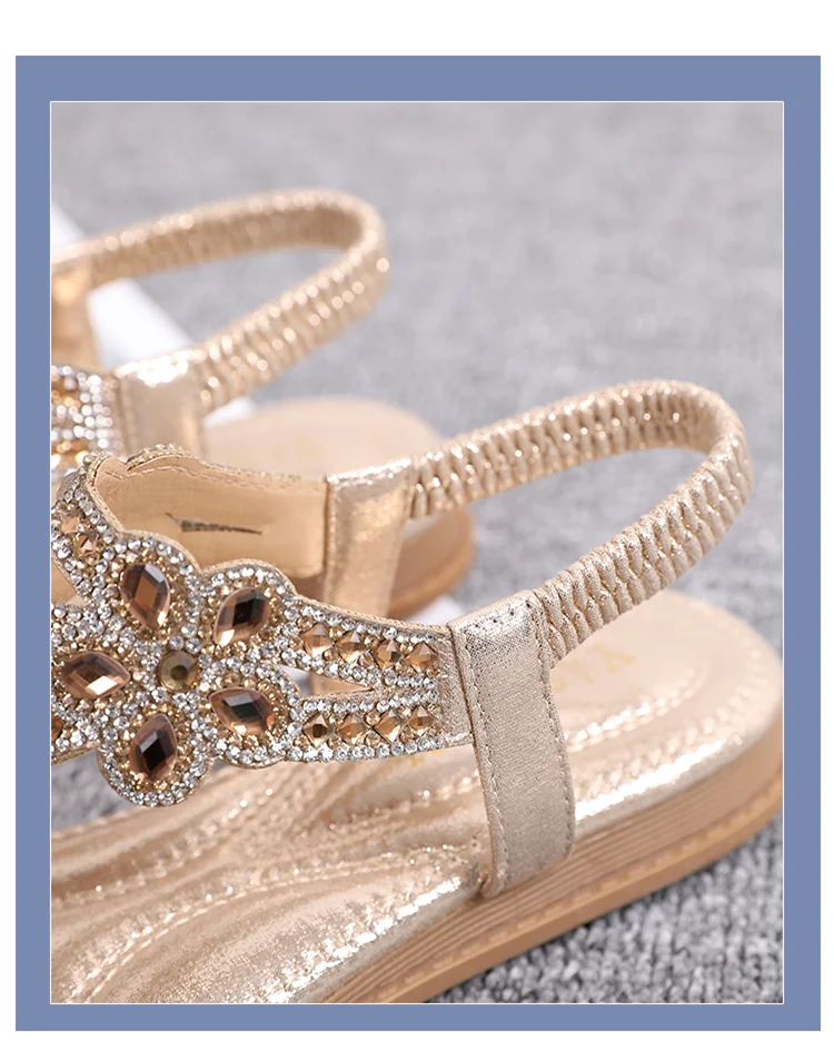 crystal flat sandals