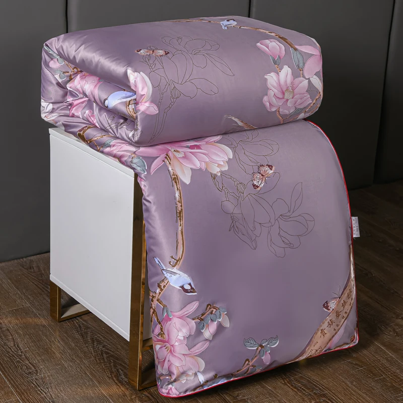 100% Natural mulberry silk Four season blanket Skin-friendly Comfortable and warm high-end perfect quilt Double King Silk Duvet