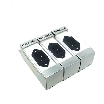 

HIFI 3pcs FURUTECH FI-06(G) IEC Inlet Socket 3-pin Welded Edition copper Gold-plated HIFI Power MATIHUR AC Original packing box